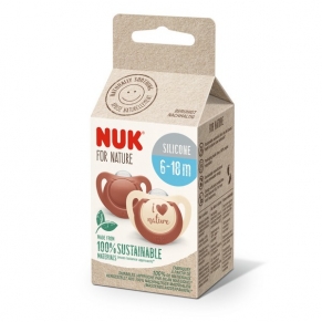 NUK NATURE - Биберон залъгалка силикон 6-18 мес. 2бр.